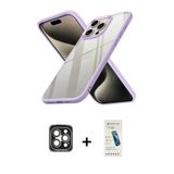 Marsilyan™- İphone 15 Pro Max Kılıf Nova Işık Serisi - Şeffaf Pasifik Cam Ekran Koruyucu + Pvd Metal Kamera Lens - Gı