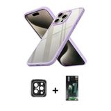 Marsilyan™- İphone 15 Pro Max Kılıf Nova Işık Serisi - Siyah 360 Mat Full Body Arka Koruyucu + Pvd Metal Kamera Lens - S