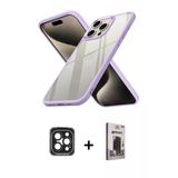 Marsilyan™- İphone 15 Pro Max Kılıf Nova Işık Serisi - Siyah Bilvis Hayalet Cam Ekran Koruyucu + Pvd Metal Kamera Lens -