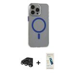 Marsilyan™- İphone 15 Pro Max Kılıf Odak Form Özel Seri - Şeffaf Pasifik Cam Ekran Koruyucu + Raze Metal Kamera Lens - T