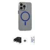 Marsilyan™- İphone 15 Pro Max Kılıf Odak Form Özel Seri - Siyah Bilvis 0.18Mm Plus Cam Ekran Koruyucu + Raze Metal Kamer
