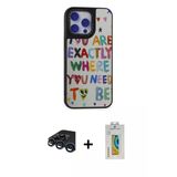 Marsilyan™- İphone 15 Pro Max Kılıf Odak Klasik Serisi - Siyah Polymer Nano Ekran Koruyucu + Raze Metal Kamera Lens - Lt