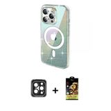 Marsilyan™- İphone 15 Pro Max Kılıf Odak Modern Serisi - Siyah Buffer Cam Ekran Koruyucu + Pvd Metal Kamera Lens - Sh
