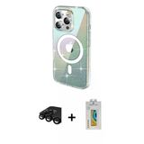 Marsilyan™- İphone 15 Pro Max Kılıf Odak Modern Serisi - Siyah Polymer Nano Ekran Koruyucu + Raze Metal Kamera Lens - Sh