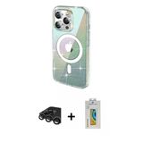Marsilyan™- İphone 15 Pro Max Kılıf Odak Modern Serisi - Siyah Polymer Nano Ekran Koruyucu + Raze Metal Kamera Lens - Tm