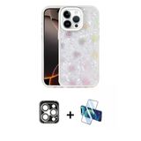 Marsilyan™- İphone 15 Pro Max Kılıf Odak Prime - Siyah 3D Antistatik Seramik Nano Ekran Koruyucu + Pvd Metal Kamera Lens