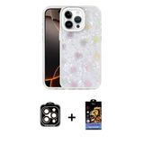 Marsilyan™- İphone 15 Pro Max Kılıf Odak Prime - Siyah Buffer Hayalet Cam Ekran Koruyucu + Pvd Metal Kamera Lens - Tu