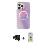 Marsilyan™- İphone 15 Pro Max Kılıf Pusula Form - Siyah Polymer Nano Ekran Koruyucu + Raze Metal Kamera Lens - Sh
