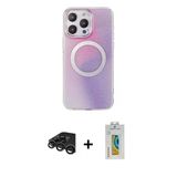Marsilyan™- İphone 15 Pro Max Kılıf Pusula Form - Siyah Polymer Nano Ekran Koruyucu + Raze Metal Kamera Lens - Tmgı