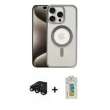 Marsilyan™- İphone 15 Pro Max Kılıf Siluet Çizgi Serisi - Siyah Polymer Nano Ekran Koruyucu + Raze Metal Kamera Lens - S