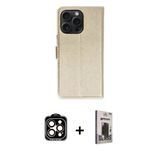 Marsilyan™- İphone 15 Pro Max Kılıf Siluet Işık Serisi - Siyah Bilvis Hayalet Cam Ekran Koruyucu + Pvd Metal Kamera Lens