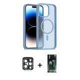 Marsilyan™- İphone 15 Pro Max Kılıf Siluet Minimal Prime - Şeffaf 360 Full Body Arka Koruyucu + Pvd Metal Kamera Lens -
