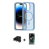 Marsilyan™- İphone 15 Pro Max Kılıf Siluet Minimal Prime - Şeffaf 360 Full Body Arka Koruyucu + Raze Metal Kamera Lens -