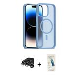 Marsilyan™- İphone 15 Pro Max Kılıf Siluet Minimal Prime - Şeffaf Pasifik Cam Ekran Koruyucu + Raze Metal Kamera Lens -