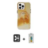 Marsilyan™- İphone 15 Pro Max Kılıf Ufuk Doku Prime - Siyah Polymer Nano Ekran Koruyucu + Pvd Metal Kamera Lens - Sh