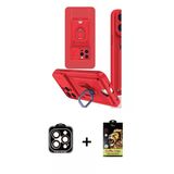 Marsilyan™- İphone 15 Pro Max Kılıf Vadi Form Prime - Siyah Buffer Cam Ekran Koruyucu + Pvd Metal Kamera Lens - Tu