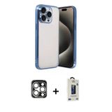 Marsilyan™- İphone 15 Pro Max Kılıf Vadi Minimal - Siyah Bilvis Hayalet Cam Ekran Koruyucu + Pvd Metal Kamera Lens - Gs