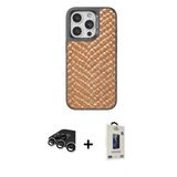 Marsilyan™- İphone 15 Pro Max Kılıf Vadi Özel Seri - Siyah Bilvis Hayalet Cam Ekran Koruyucu + Raze Metal Kamera Lens -