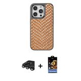 Marsilyan™- İphone 15 Pro Max Kılıf Vadi Özel Seri - Siyah Buffer Hayalet Cam Ekran Koruyucu + Raze Metal Kamera Lens -
