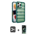 Marsilyan™- İphone 15 Pro Max Kılıf Yadigar Doku Özel Seri - Şeffaf 360 Full Body Arka Koruyucu + Pvd Metal Kamera Lens