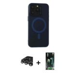 Marsilyan™- İphone 15 Pro Max Kılıf Yadigar Işık - Şeffaf 360 Full Body Arka Koruyucu + Raze Metal Kamera Lens - Gs