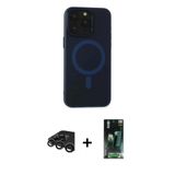 Marsilyan™- İphone 15 Pro Max Kılıf Yadigar Işık - Şeffaf 360 Full Body Arka Koruyucu + Raze Metal Kamera Lens - Tmgı