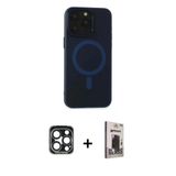 Marsilyan™- İphone 15 Pro Max Kılıf Yadigar Işık - Siyah Bilvis Hayalet Cam Ekran Koruyucu + Pvd Metal Kamera Lens - Lt