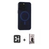 Marsilyan™- İphone 15 Pro Max Kılıf Yadigar Işık - Siyah Bilvis Hayalet Cam Ekran Koruyucu + Pvd Metal Kamera Lens - Sh