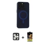 Marsilyan™- İphone 15 Pro Max Kılıf Yadigar Işık - Siyah Buffer Cam Ekran Koruyucu + Pvd Metal Kamera Lens - Gs