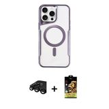 Marsilyan™- İphone 15 Pro Max Kılıf Yadigar Klasik Özel Seri - Siyah Buffer Cam Ekran Koruyucu + Raze Metal Kamera Lens
