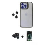 Marsilyan™- İphone 15 Pro Max Kılıf Yankı Asil Serisi - Şeffaf 360 Full Body Arka Koruyucu + Raze Metal Kamera Lens - Lt