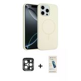 Marsilyan™- İphone 15 Pro Max Kılıf Yankı Form Serisi - Şeffaf Pasifik Cam Ekran Koruyucu + Pvd Metal Kamera Lens - Lt