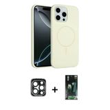 Marsilyan™- İphone 15 Pro Max Kılıf Yankı Form Serisi - Siyah 360 Mat Full Body Arka Koruyucu + Pvd Metal Kamera Lens -