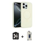 Marsilyan™- İphone 15 Pro Max Kılıf Yankı Form Serisi - Siyah Bilvis Hayalet Cam Ekran Koruyucu + Pvd Metal Kamera Lens