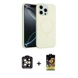 Marsilyan™- İphone 15 Pro Max Kılıf Yankı Form Serisi - Siyah Buffer Cam Ekran Koruyucu + Pvd Metal Kamera Lens - Tu