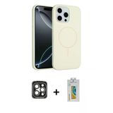 Marsilyan™- İphone 15 Pro Max Kılıf Yankı Form Serisi - Siyah Polymer Nano Ekran Koruyucu + Pvd Metal Kamera Lens - Gı