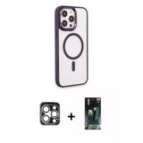 Marsilyan™- İphone 15 Pro Max Kılıf Yankı Işık Özel Seri - Siyah 360 Mat Full Body Arka Koruyucu + Pvd Metal Kamera Lens