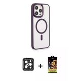 Marsilyan™- İphone 15 Pro Max Kılıf Yankı Işık Özel Seri - Siyah Buffer Cam Ekran Koruyucu + Pvd Metal Kamera Lens - Sh