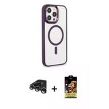 Marsilyan™- İphone 15 Pro Max Kılıf Yankı Işık Özel Seri - Siyah Buffer Cam Ekran Koruyucu + Raze Metal Kamera Lens - Gs