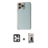 Marsilyan™- İphone 15 Pro Max Kılıf Yankı Serisi - Siyah Bilvis Hayalet Cam Ekran Koruyucu + Pvd Metal Kamera Lens - Gs