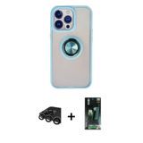 Marsilyan™- İphone 15 Pro Max Kılıf Yörünge Çizgi - Siyah 360 Mat Full Body Arka Koruyucu + Raze Metal Kamera Lens - Tmg