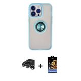 Marsilyan™- İphone 15 Pro Max Kılıf Yörünge Çizgi - Siyah Buffer Hayalet Cam Ekran Koruyucu + Raze Metal Kamera Lens - G