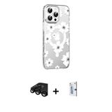 Marsilyan™- İphone 15 Pro Max Kılıf Yörünge Işık Prime - Siyah Bilvis 0.18Mm Plus Cam Ekran Koruyucu + Raze Metal Kamera