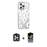 Marsilyan™- İphone 15 Pro Max Kılıf Yörünge Işık Prime - Siyah Buffer Hayalet Cam Ekran Koruyucu + Pvd Metal Kamera Lens