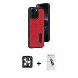 Marsilyan™- İphone 15 Pro Max Kılıf Yörünge Işık Serisi - Şeffaf Pasifik Cam Ekran Koruyucu + Pvd Metal Kamera Lens - Gı