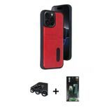 Marsilyan™- İphone 15 Pro Max Kılıf Yörünge Işık Serisi - Siyah 360 Mat Full Body Arka Koruyucu + Raze Metal Kamera Lens
