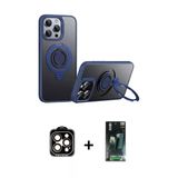 Marsilyan™- İphone 15 Pro Max Kılıf Zirve Çizgi Prime - Şeffaf 360 Full Body Arka Koruyucu + Pvd Metal Kamera Lens - Tu