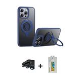 Marsilyan™- İphone 15 Pro Max Kılıf Zirve Çizgi Prime - Siyah Polymer Nano Ekran Koruyucu + Raze Metal Kamera Lens - Lt
