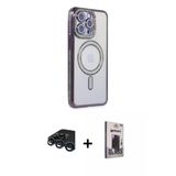 Marsilyan™- İphone 15 Pro Max Kılıf Zirve Doku Prime - Siyah Bilvis Hayalet Cam Ekran Koruyucu + Raze Metal Kamera Lens