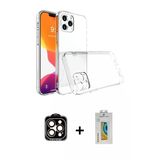 Marsilyan™- İphone 15 Pro Max Kılıf Zirve Doku - Siyah Polymer Nano Ekran Koruyucu + Pvd Metal Kamera Lens - Tu